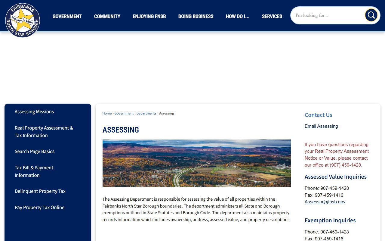 Badger unclaimed money FNSB assessing