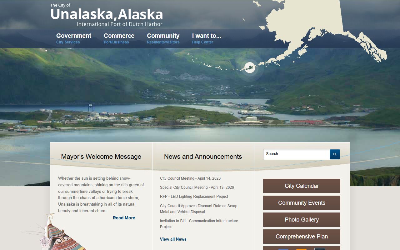 Unalaska unclaimed money city website