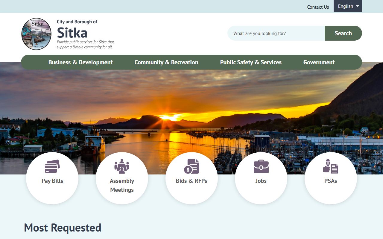 Sitka City and Borough unclaimed money city homepage