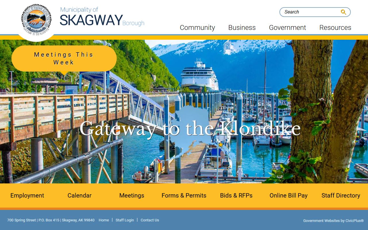 Skagway Municipality unclaimed money municipality website